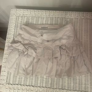 White Lululemon Ruffle Skirt